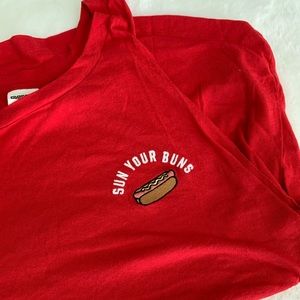 PINK Victoria Secret Red Muscle Tee